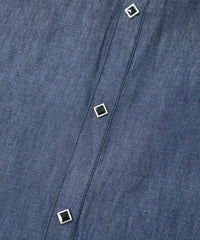 画像をギャラリービューアに読み込む, 6oz オーガニック コットン デニム TRAVIS ウエスタンシャツ RIGID - INDIGO