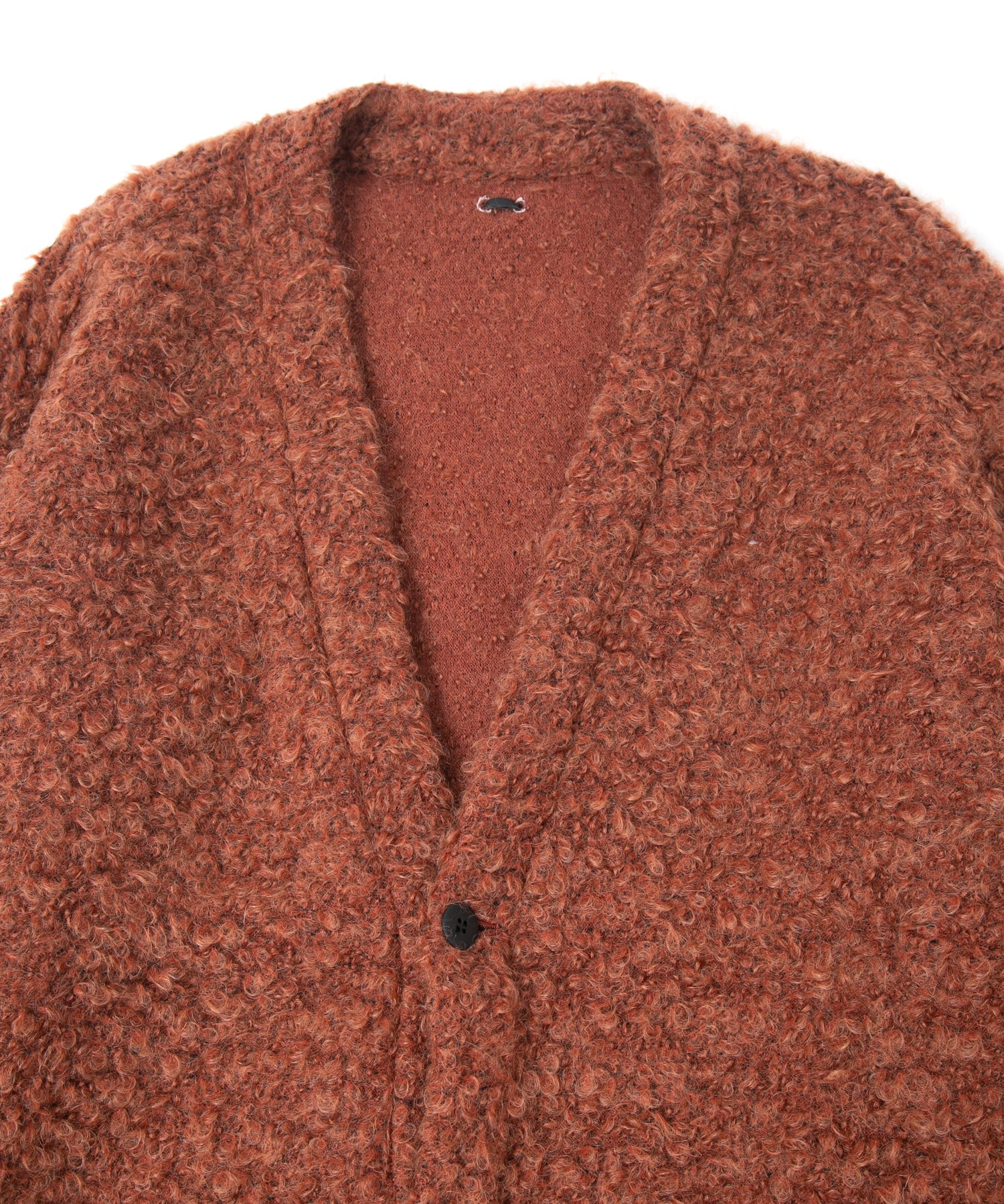 Load image into Gallery viewer, Loop Tweed Knit Long Cardigan - ORANGE