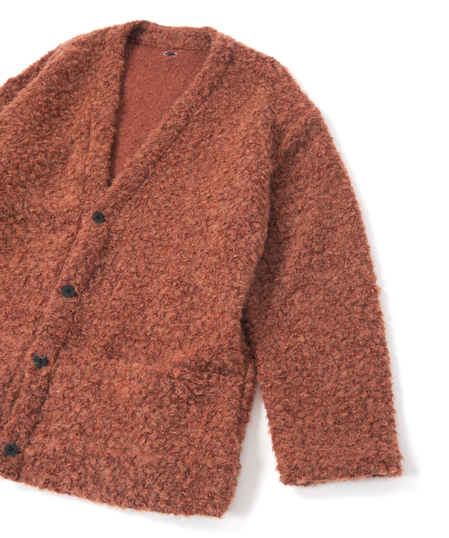 Load image into Gallery viewer, Loop Tweed Knit Long Cardigan - ORANGE