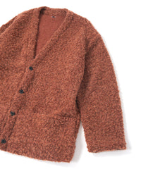 Load image into Gallery viewer, Loop Tweed Knit Long Cardigan - ORANGE