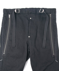 Load image into Gallery viewer, 10oz Organic Cotton Stretch Denim "Easy Lyla" 3D Easy Wide - BLACK
