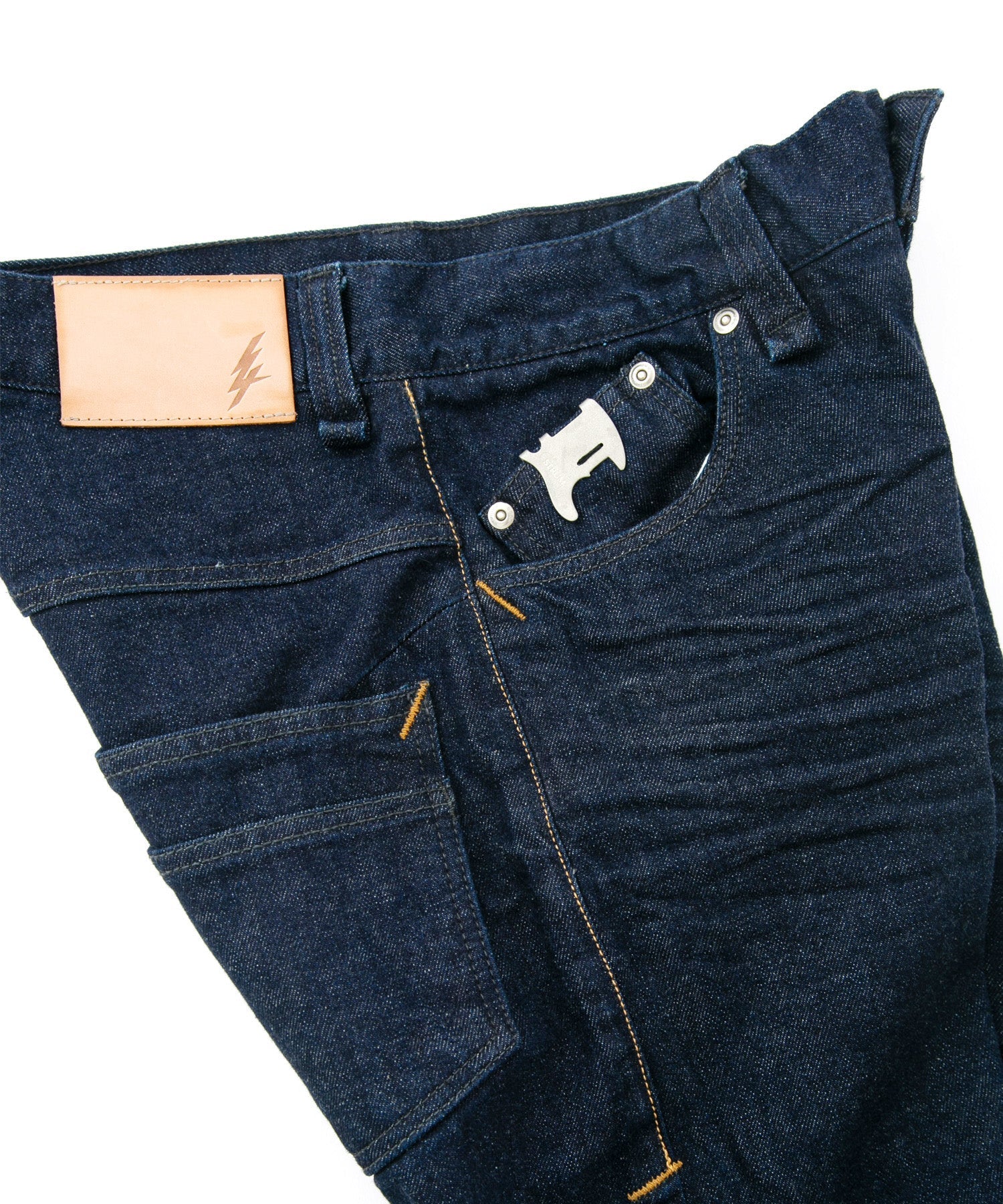 Load image into Gallery viewer, 12.5oz Organic Cotton Stretch Denim Tight Straight Jeans - INDIGO