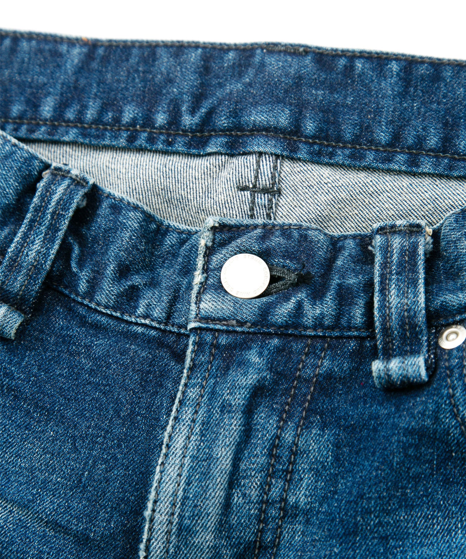画像をギャラリービューアに読み込む, 12.5oz オーガニックコットン ストレッチデニム TIGHT JOE タイトストレート クラッシュ + リペア - INDIGO
