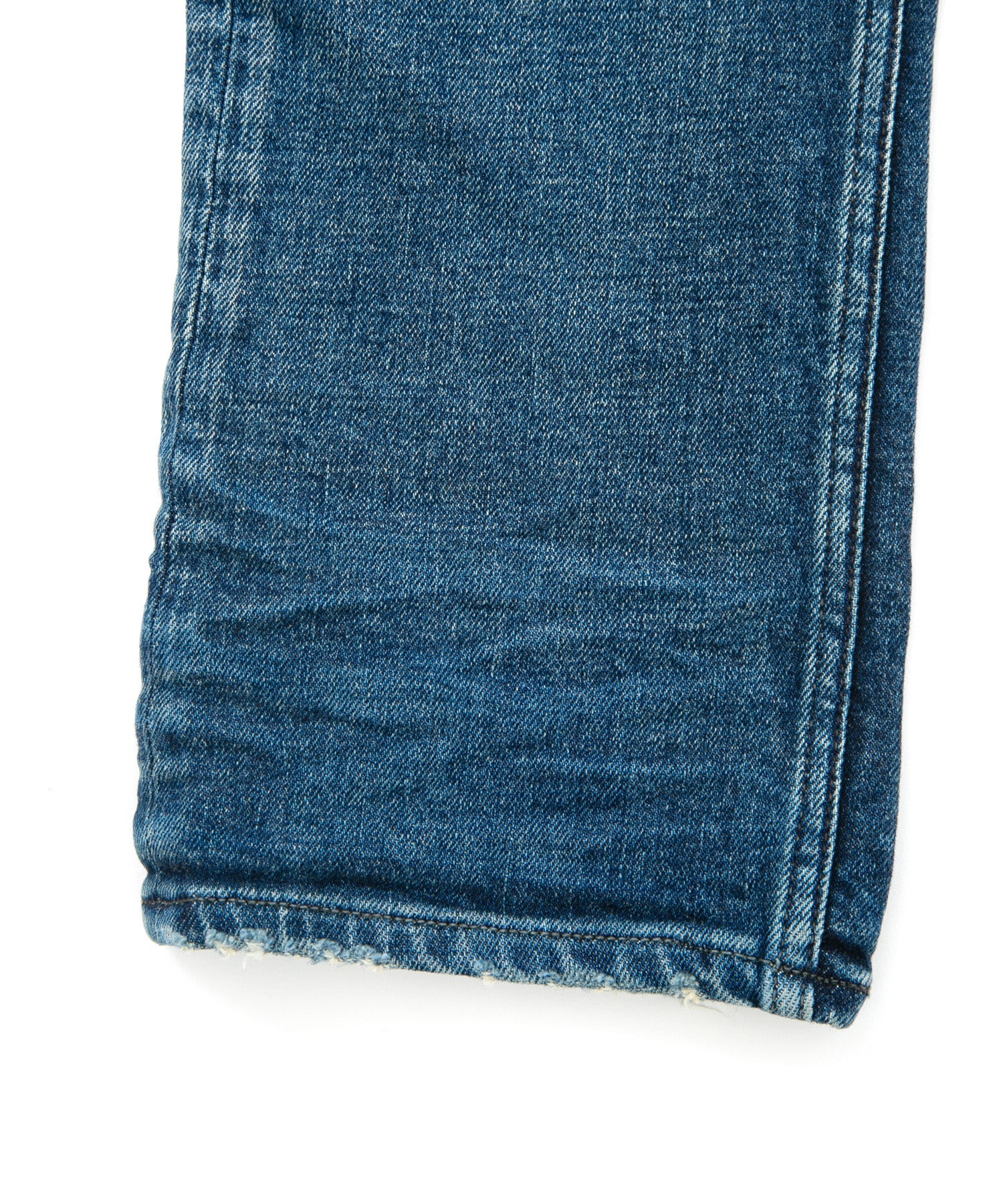 画像をギャラリービューアに読み込む, 12.5oz オーガニックコットン ストレッチデニム TIGHT JOE タイトストレート クラッシュ + リペア - INDIGO