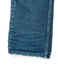 画像をギャラリービューアに読み込む, 12.5oz オーガニックコットン ストレッチデニム TIGHT JOE タイトストレート クラッシュ + リペア - INDIGO