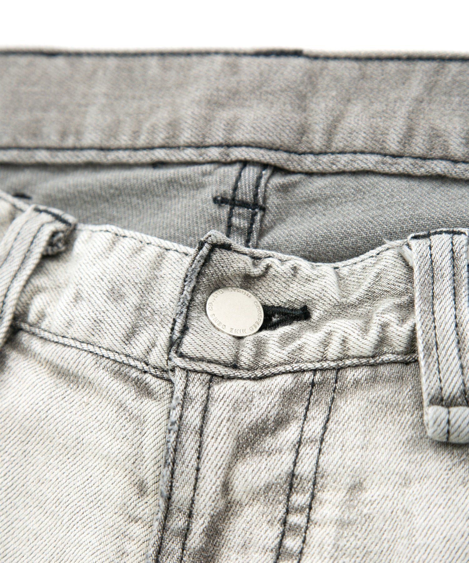Load image into Gallery viewer, 11oz Organic Cotton Stretch Denim Tight Straight Jeans Crash + Repair / WHITE