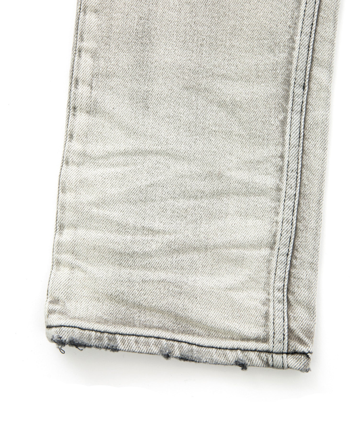 Load image into Gallery viewer, 11oz Organic Cotton Stretch Denim Tight Straight Jeans Crash + Repair / WHITE