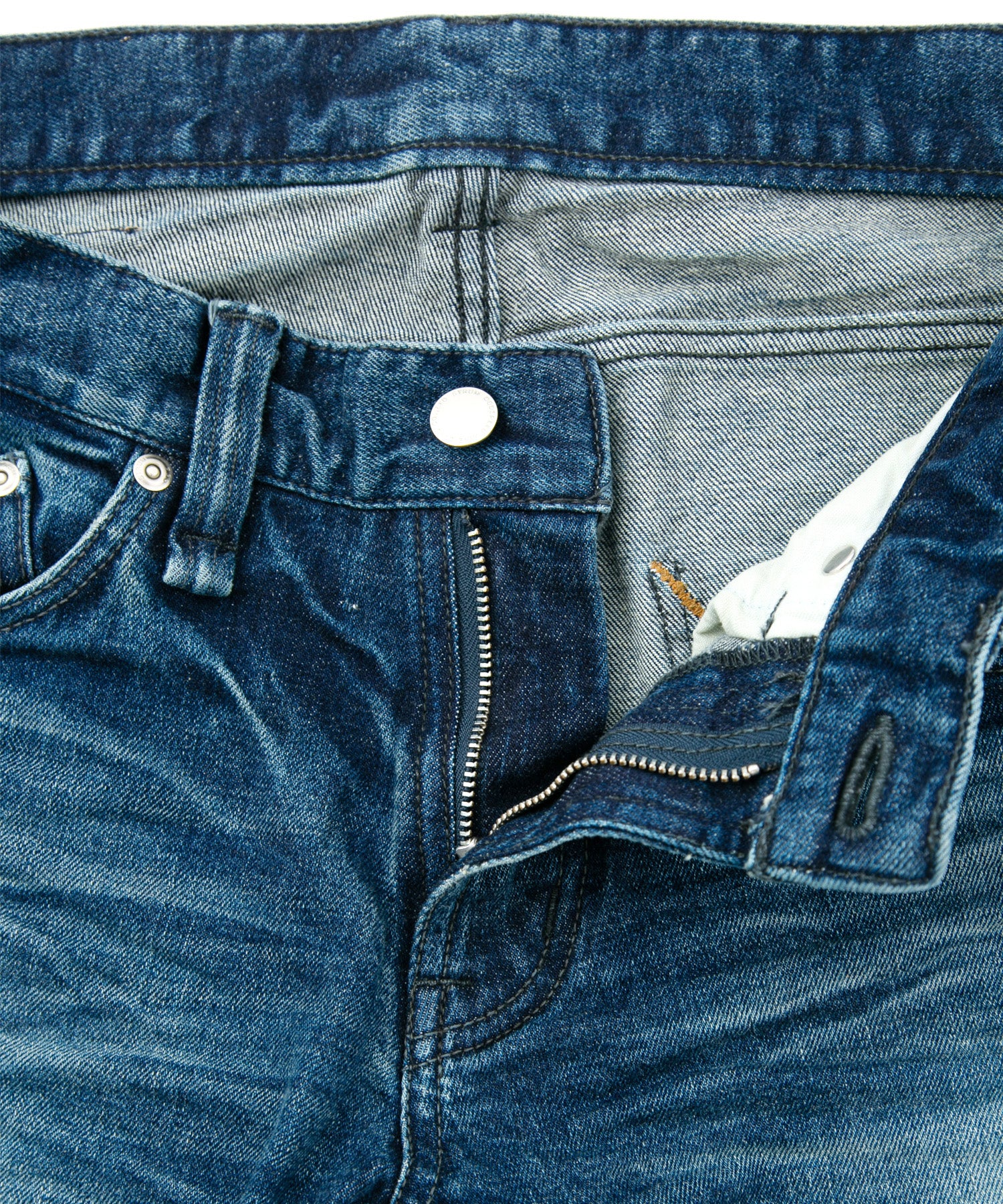 Load image into Gallery viewer, 12.5oz Organic Cotton Stretch Denim Skinny Jeans Used Processing / INDIGO