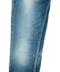 Load image into Gallery viewer, 12.5oz Organic Cotton Stretch Denim Skinny Jeans Used Processing / INDIGO