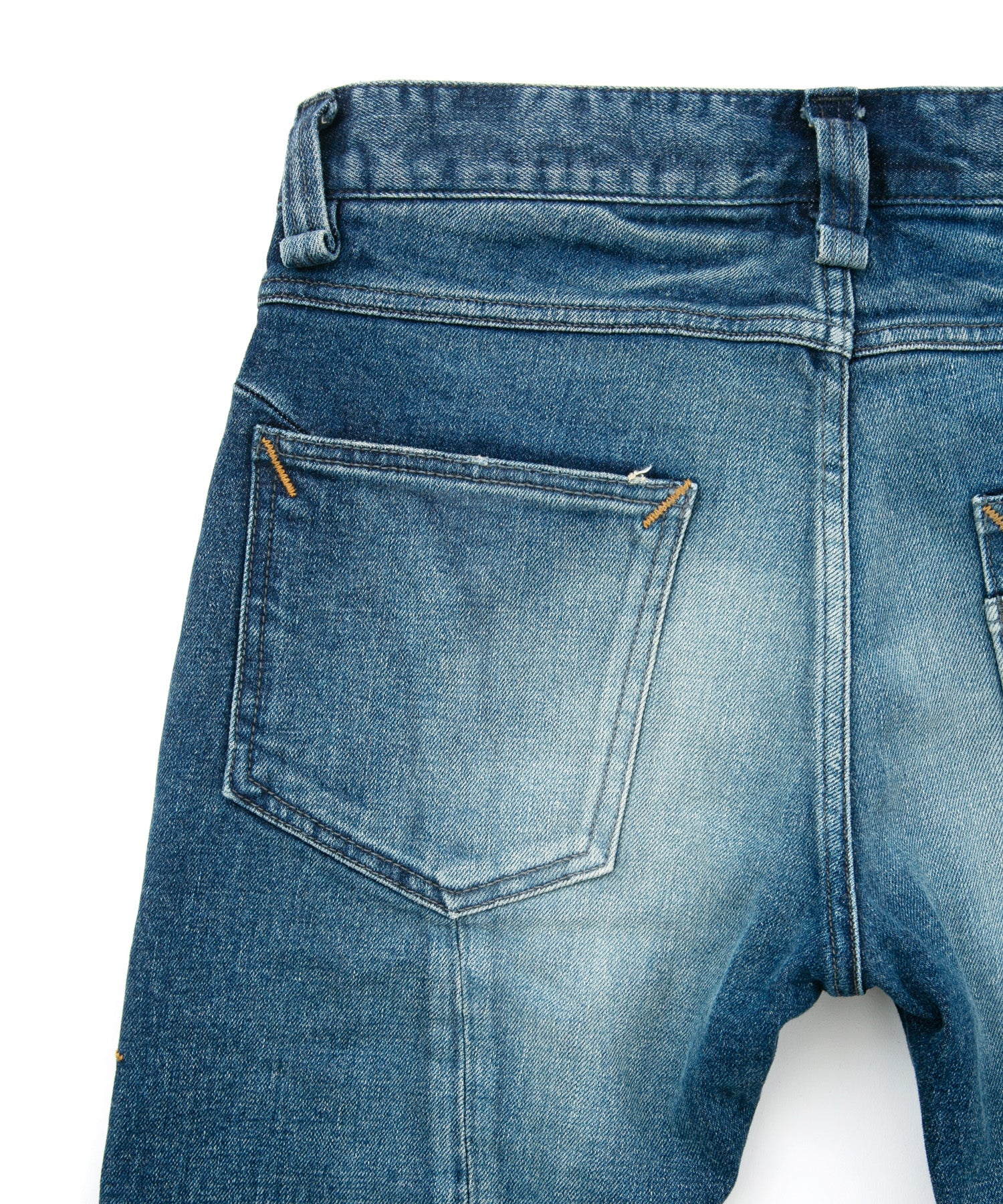 Load image into Gallery viewer, 12.5oz Organic Cotton Stretch Denim Skinny Jeans Used Processing / INDIGO