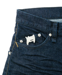 Load image into Gallery viewer, 12.5oz Organic Cotton Stretch Denim Cropped Jeans One Wash / INDIGO