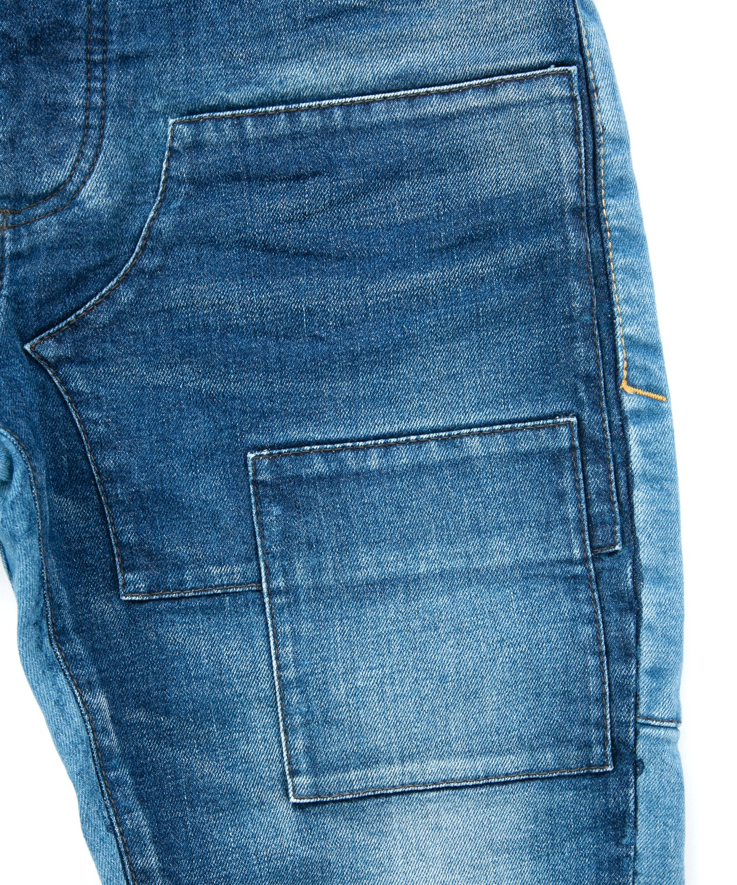 Load image into Gallery viewer, 12.5oz Organic Cotton Stretch Denim Cropped Jeans Used & Bycolor / INDIGO