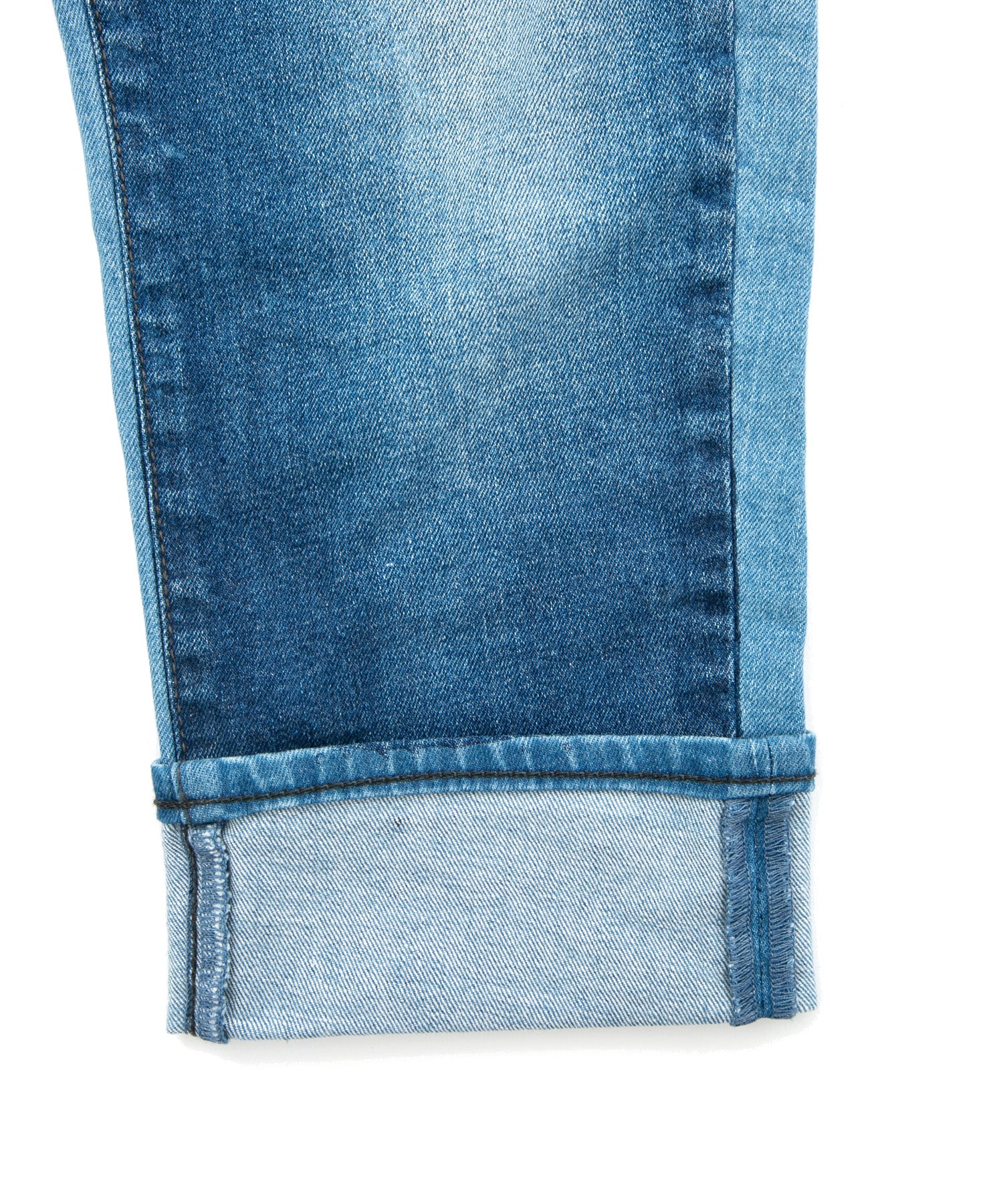 Load image into Gallery viewer, 12.5oz Organic Cotton Stretch Denim Cropped Jeans Used & Bycolor / INDIGO