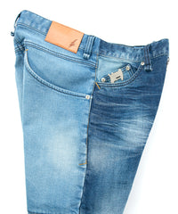 Load image into Gallery viewer, 12.5oz Organic Cotton Stretch Denim Cropped Jeans Used & Bycolor / INDIGO