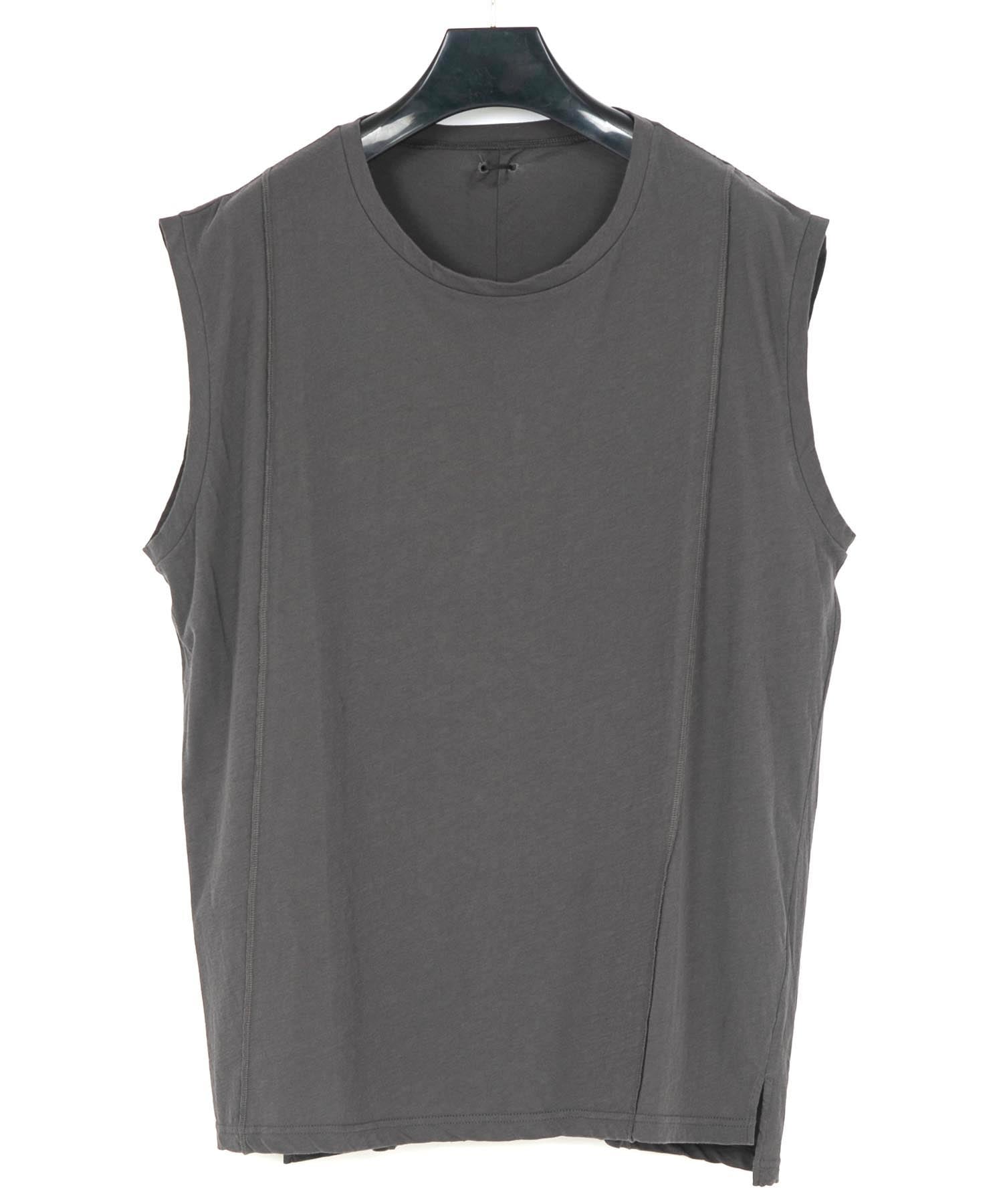 Load image into Gallery viewer, Hard Twist Cotton Over Size Sleeveless Cut&Sewn - GRAY