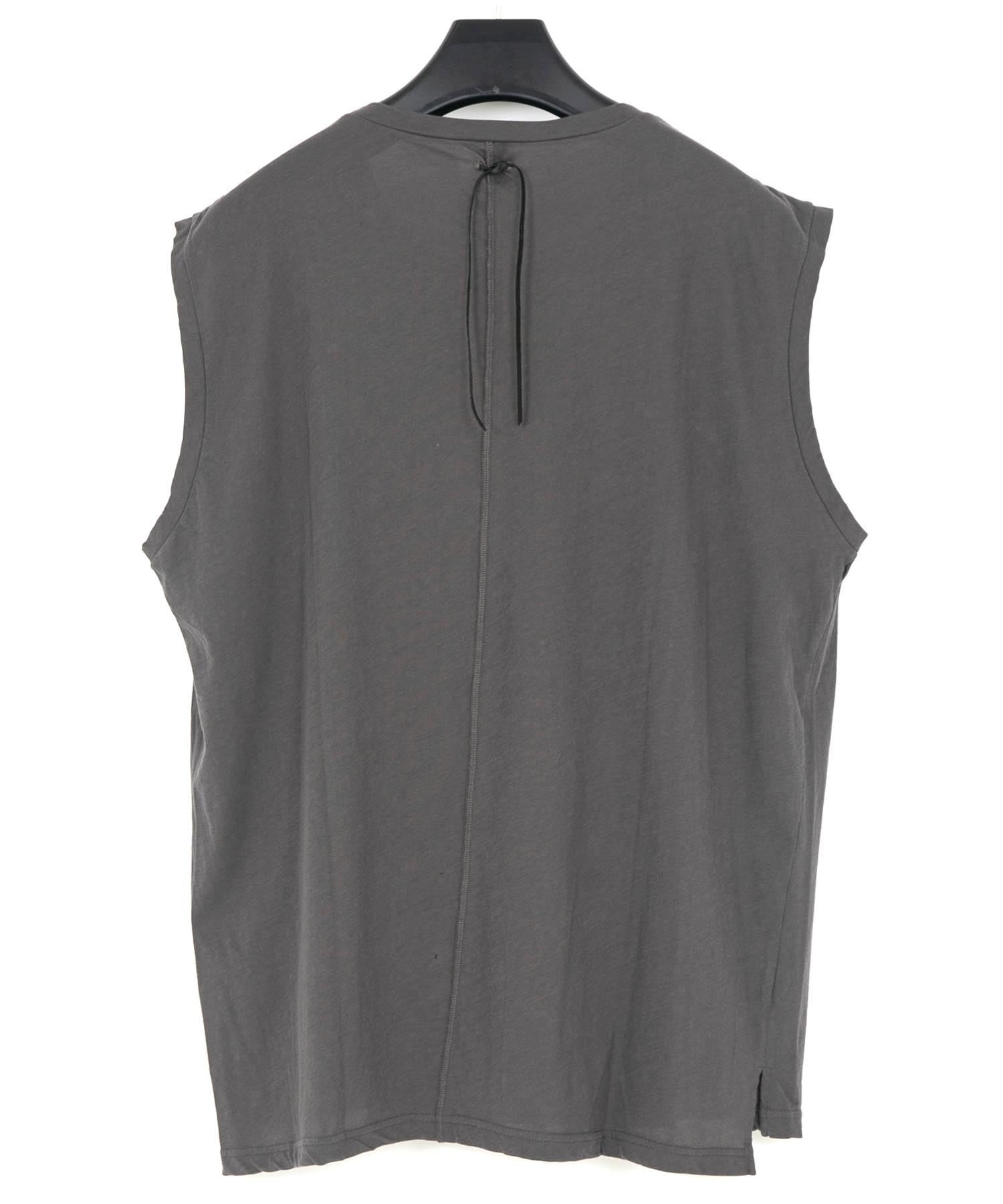 Load image into Gallery viewer, Hard Twist Cotton Over Size Sleeveless Cut&Sewn - GRAY