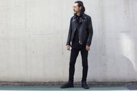 Load image into Gallery viewer, Leather Zip Tan Sneakers BLACK REVOLT 2 - ALL BLACK