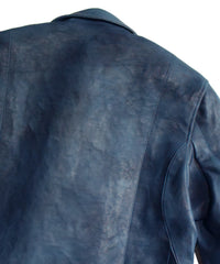 Load image into Gallery viewer, Japan Vegetable Full tanned Calf skin Garment Burning Dyed "HI-FLYER" Double Riders - BLUE