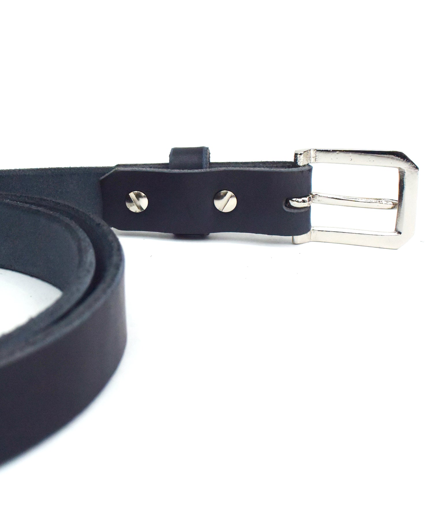 Load image into Gallery viewer, Burning Dyed Domestic Tanned Bends Narrow Belt / GUNBLUE
