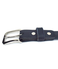 Load image into Gallery viewer, Burning Dyed Domestic Tanned Bends Narrow Belt / GUNBLUE