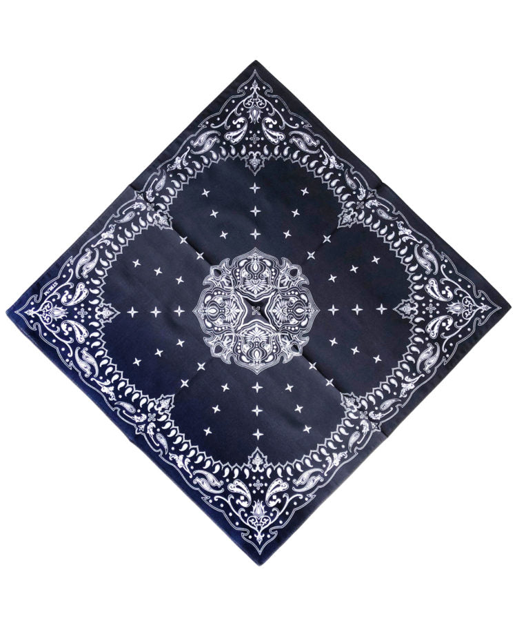 Load image into Gallery viewer, Cotton Bandana / Navy x White