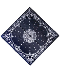 Load image into Gallery viewer, Cotton Bandana / Navy x White