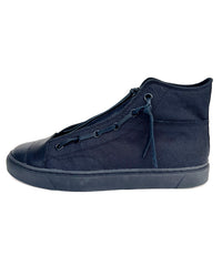 Load image into Gallery viewer, Leather Zip Tan Sneakers BLACK REVOLT 2 - ALL BLACK