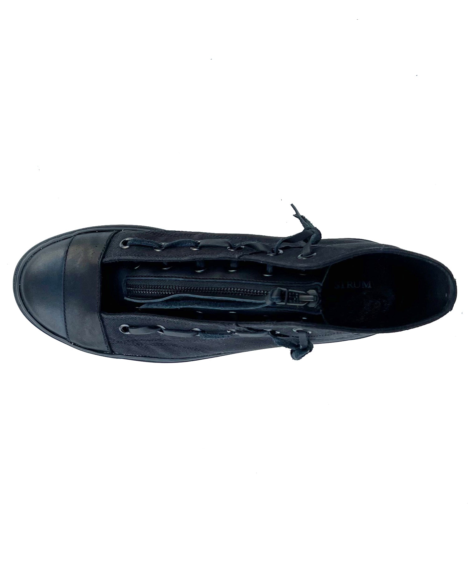 Load image into Gallery viewer, Leather Zip Tan Sneakers BLACK REVOLT 2 - ALL BLACK