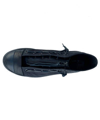 Load image into Gallery viewer, Leather Zip Tan Sneakers BLACK REVOLT 2 - ALL BLACK