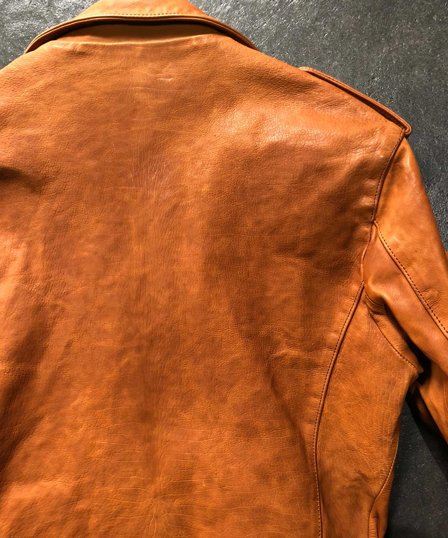 Load image into Gallery viewer, Domestic Vegetable Full Tanned Calf Skin Garment Dyed Double Riders Jacket / Brown