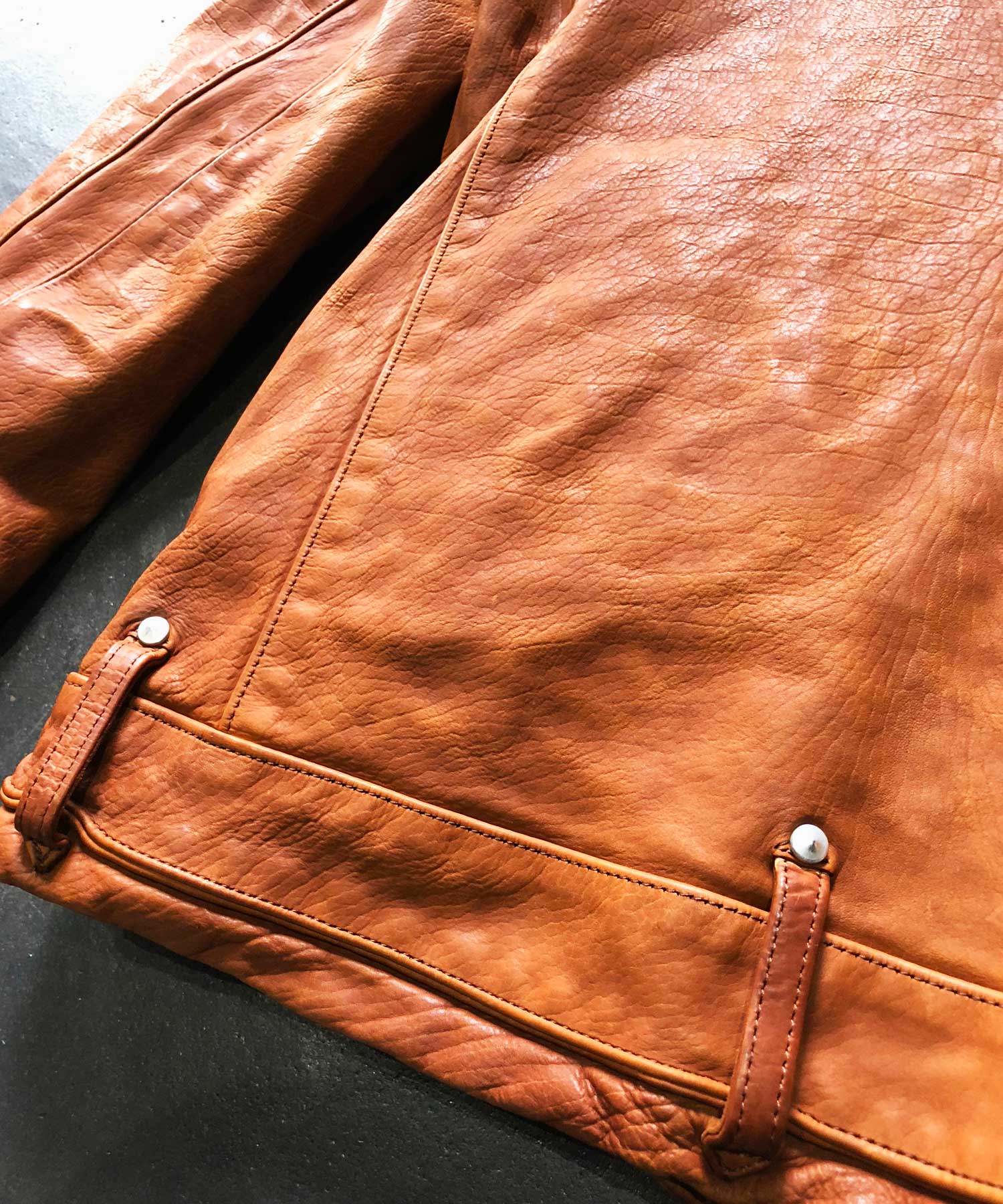 Load image into Gallery viewer, Domestic Vegetable Full Tanned Calf Skin Garment Dyed Double Riders Jacket / Brown