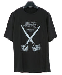 Load image into Gallery viewer, Natural Soft Cotton Oversize BLACK STRUM Crew Neck T-shirt - BLACK