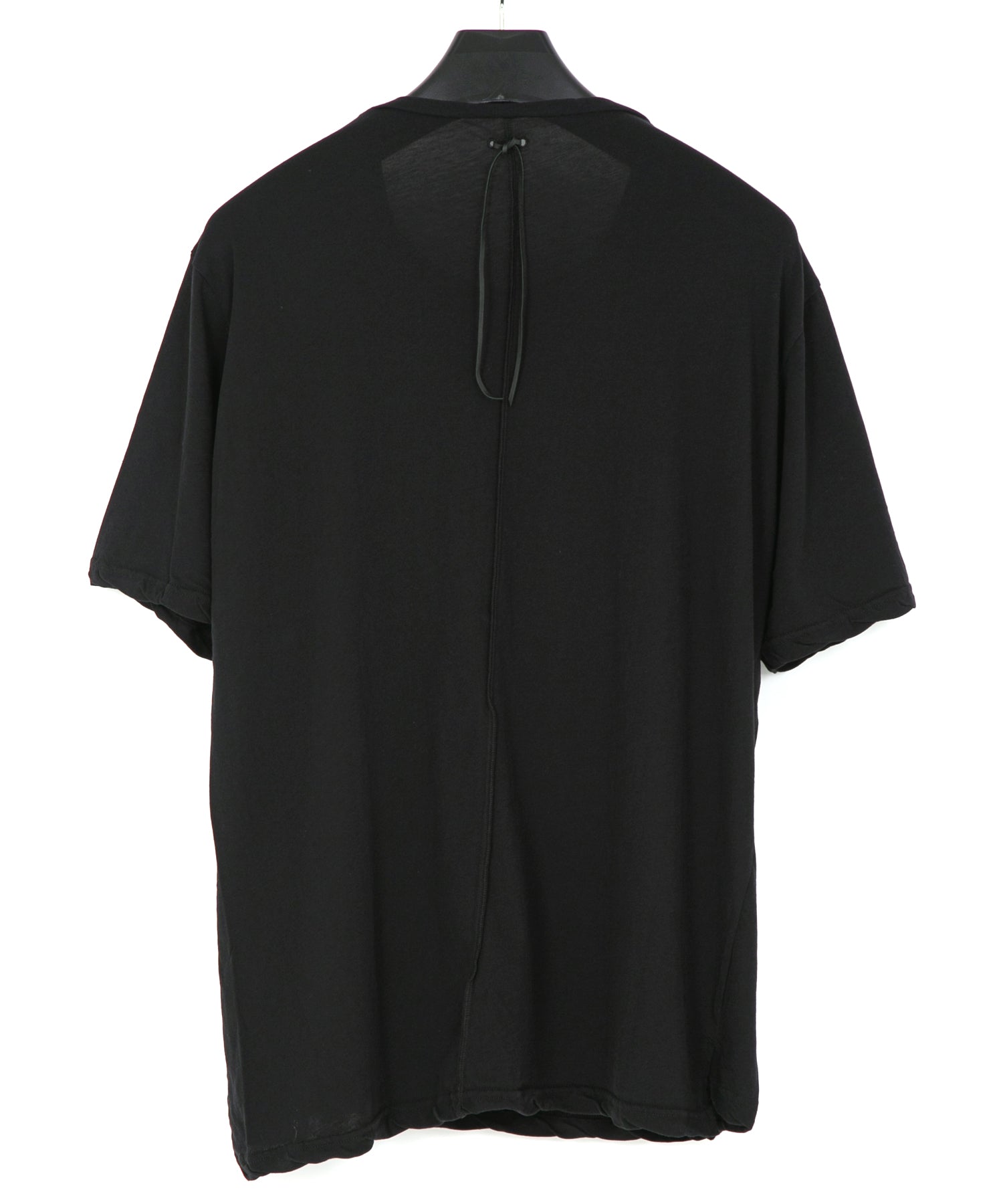Load image into Gallery viewer, Hard Twist Cotton Oversize Crew Neck T-shirt - BLACK