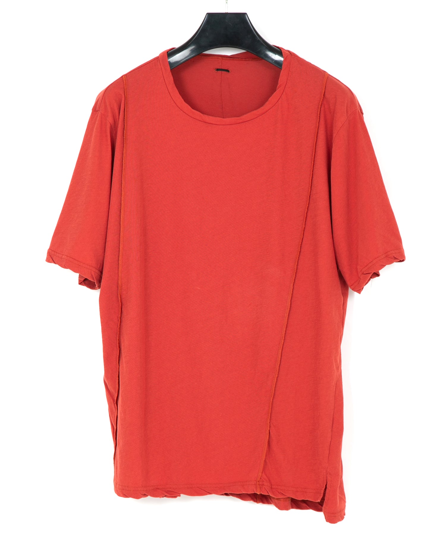 Load image into Gallery viewer, Hard Twist Cotton Oversize Crew Neck T-shirt - RED