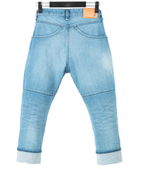 Load image into Gallery viewer, 12.5oz Organic Cotton Stretch Denim Cropped Jeans Used & Bycolor / INDIGO
