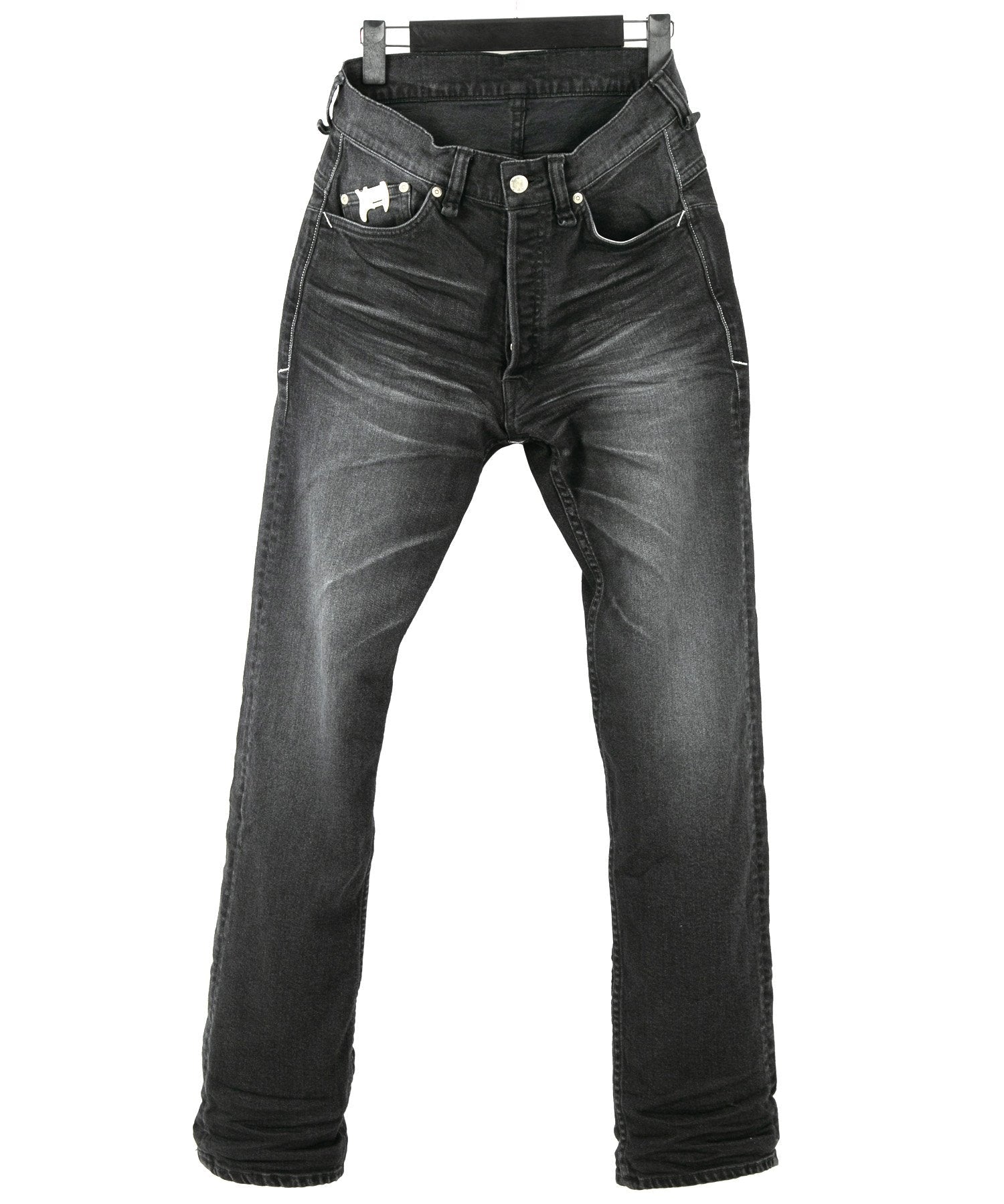 Load image into Gallery viewer, 11oz Organic Cotton Stretch Denim Regular Straight Jeans - BLACK