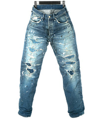 Load image into Gallery viewer, 12.5oz Organic Cotton Stretch Denim "1977" Regular Straight Jeans 100 YEARS PROCESSING / INDIGO