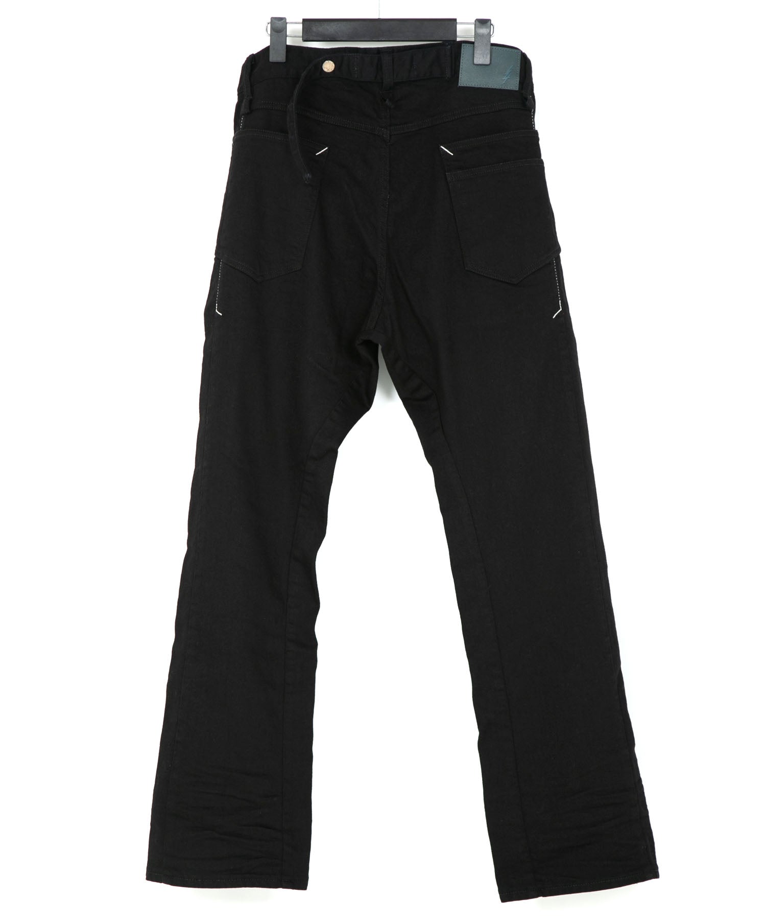 Load image into Gallery viewer, 11oz Organic Cotton Stretch Denim Box Wide Straight Jeans - BLACK