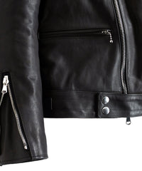 Load image into Gallery viewer, Domestic Cow Tanned Oil Retanned Leather Sumi dyed Double Riders Jacket