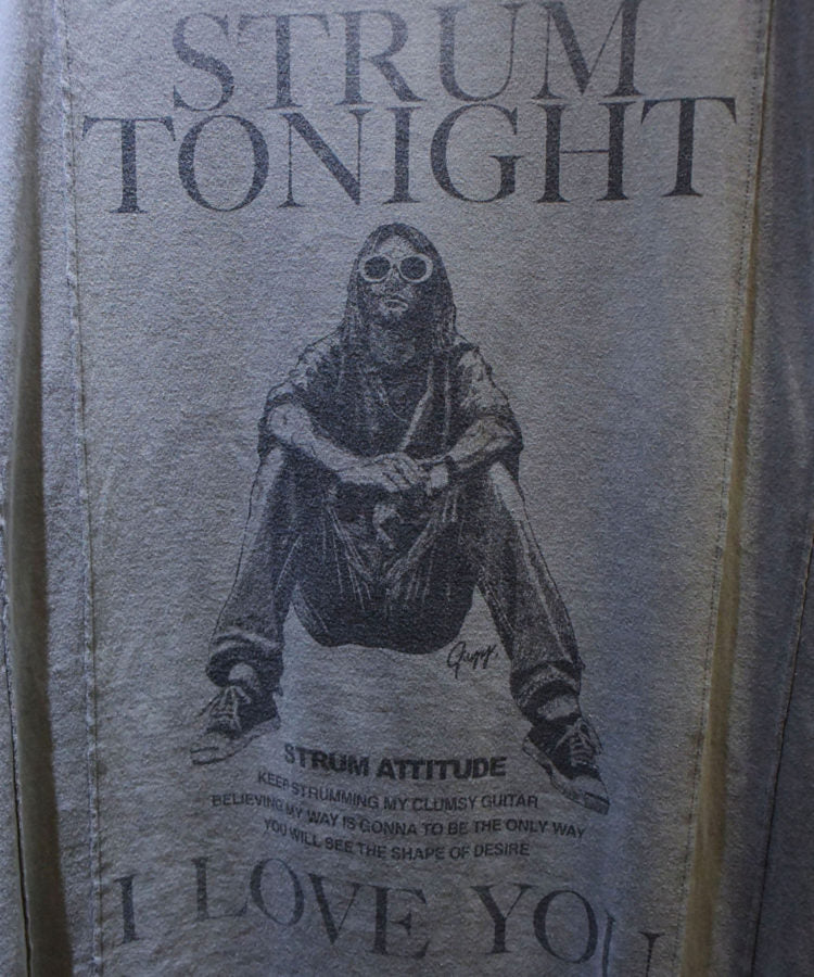画像をギャラリービューアに読み込む, 【STRUM ATTITUDE】『I LOVE YOU 』Zombie T Shirts - Gray