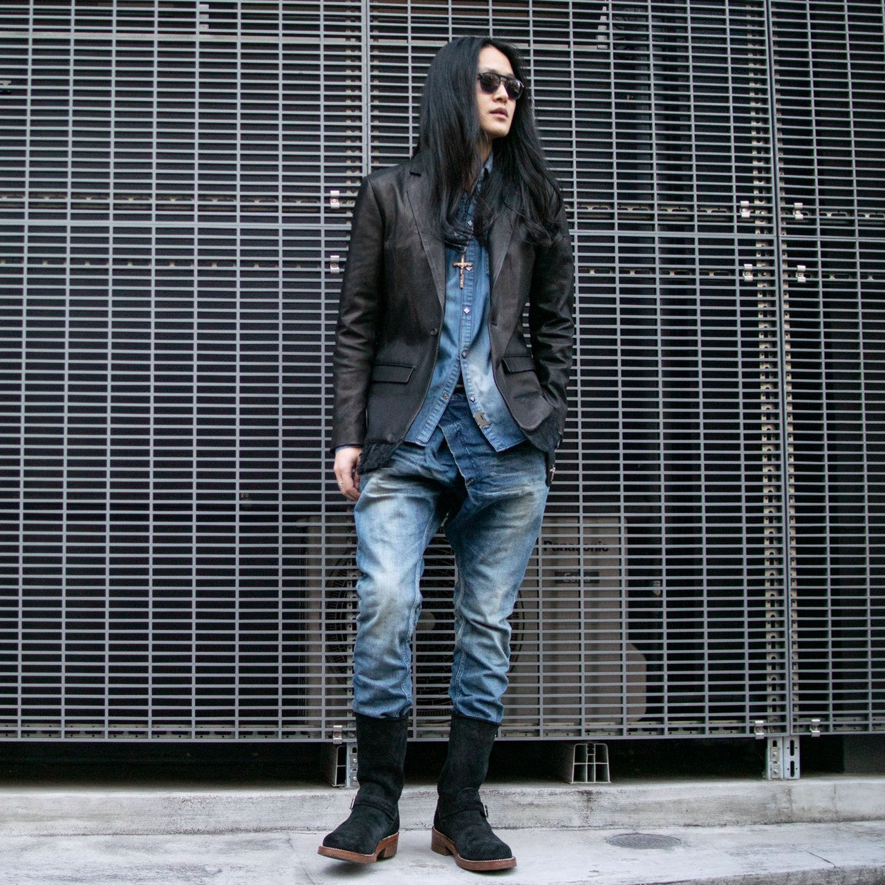 Coordinates using the classic men's item for early spring, "Jeans"!