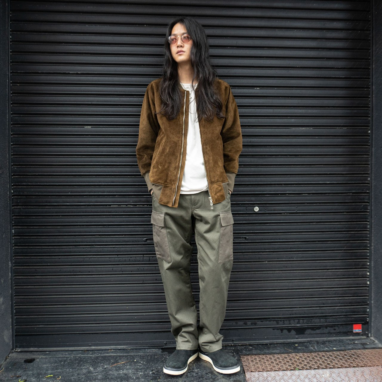 Autumn blouson coordination using the new brown khaki "CRANK".