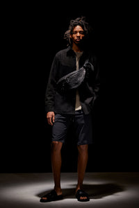 Cotton Nylon Stretch Jersey Shorts - BLACK