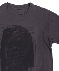 【直営限定】30/- ナチュラルソフト天竺 『 FxxK THE WORLD』ワイド Tシャツ - GRAY