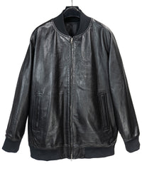 Load image into Gallery viewer, 『STRUM』×『LEON』×『B&#39;2nd』Entrefino lambskin leather blouson - BLACK