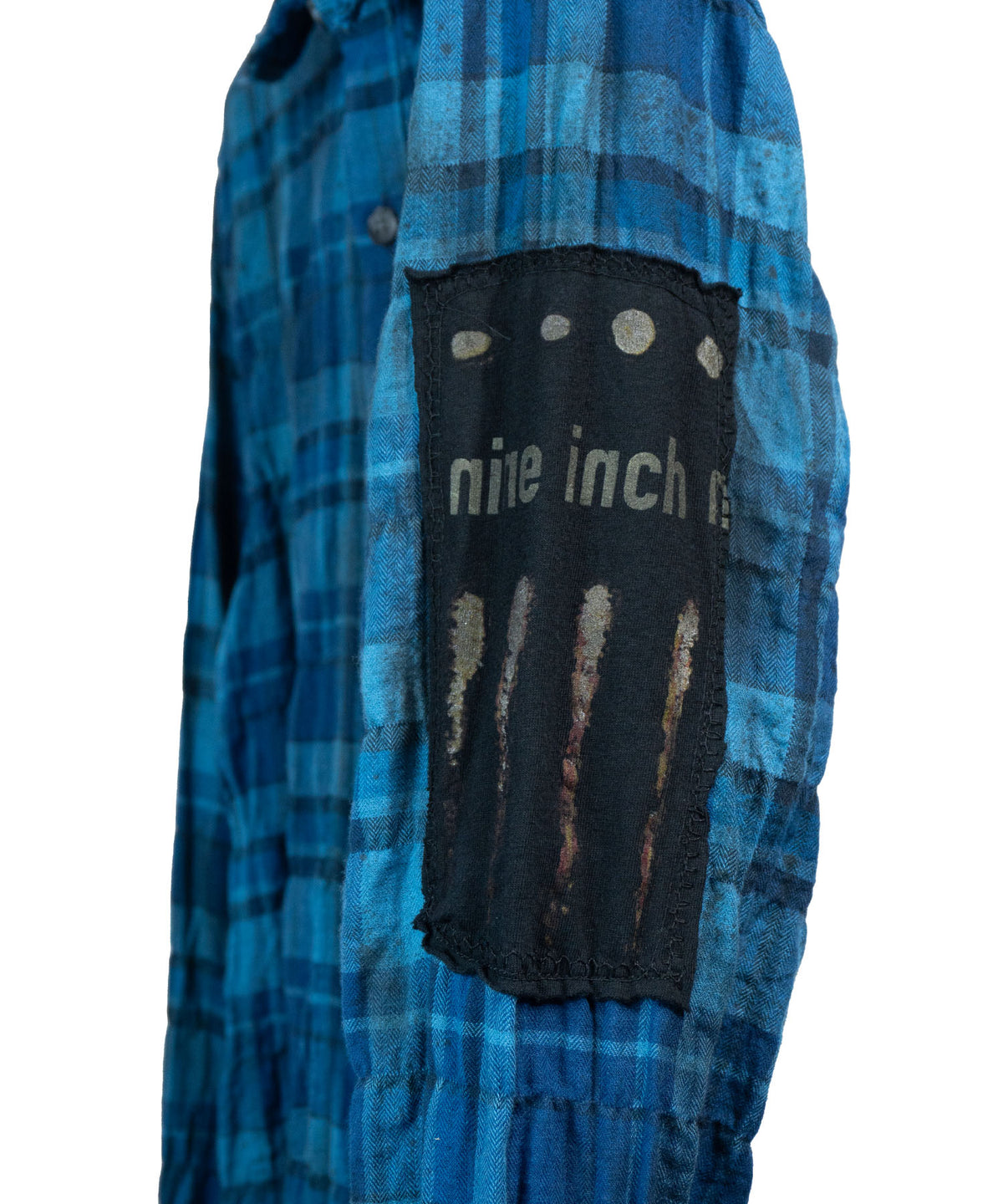 【一点物】40/1 ヘリンボーン シャーリング タータンチェックリメイクシャツ / Sサイズ