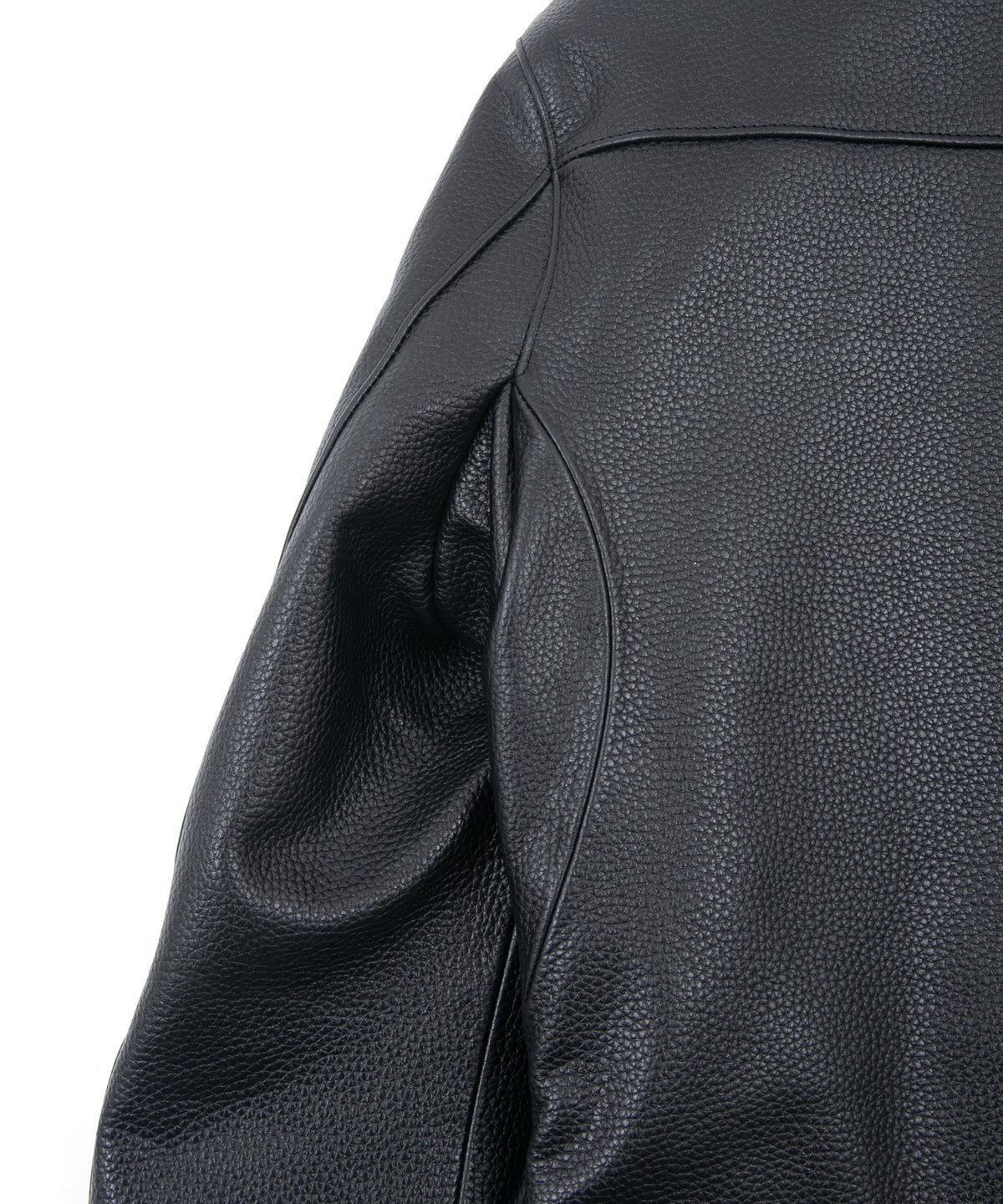 クロム鞣し エンボス シュリンクステア LIST ダブルライダースジャケット - BLACK