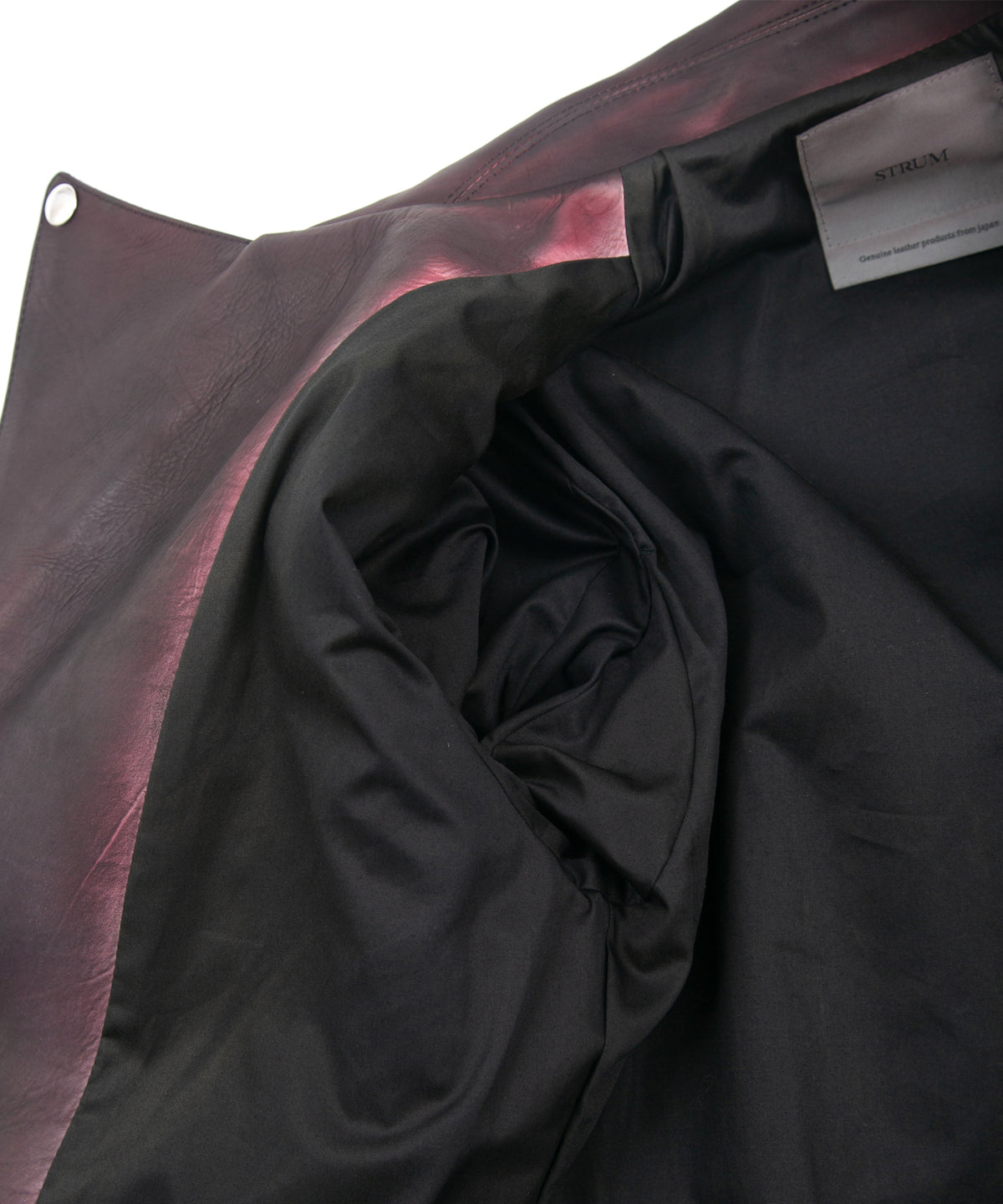 フルタンニン鞣し カーフスキン 燃焼製品染め HI-FLYER ダブルライダースジャケット - CRIMSON RED