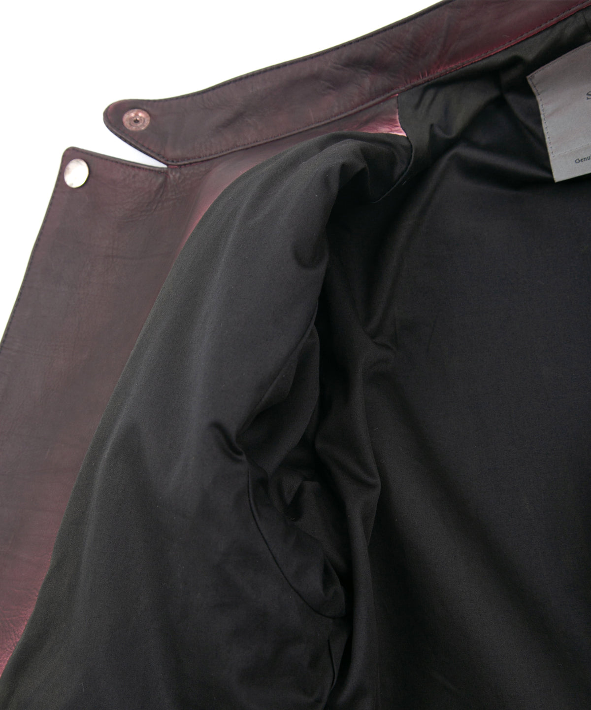 フルタンニン鞣し カーフスキン 燃焼製品染め ELEVEN セミダブルライダースジャケット - CRIMSON RED