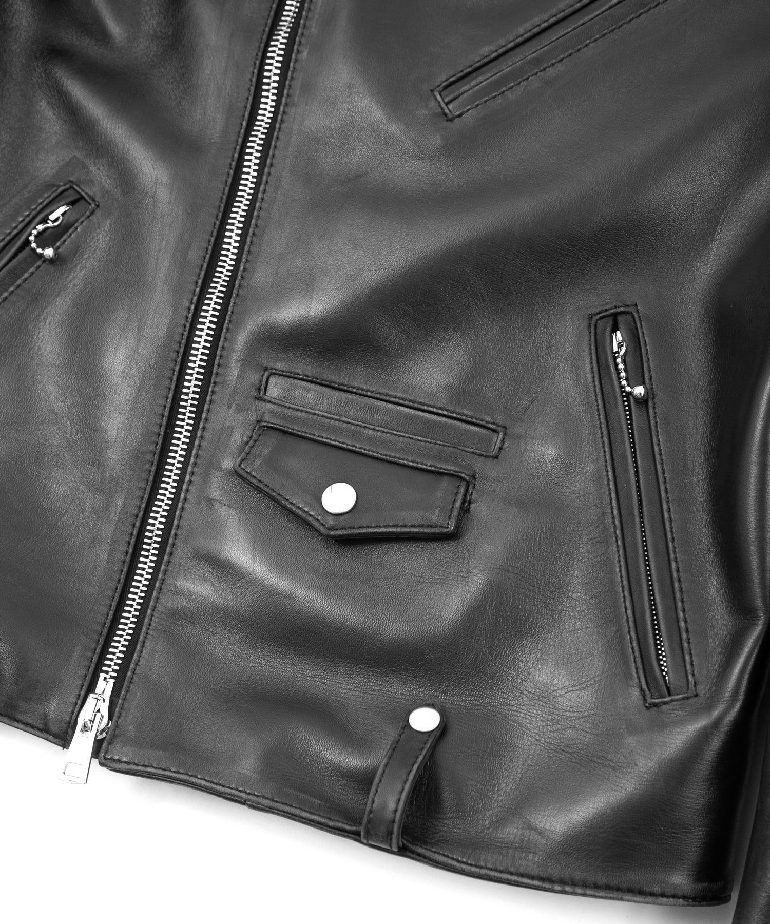 Load image into Gallery viewer, Combi tanned brown-core horsehide JOEY double rider&#39;s jacket (untreated) - BLACK